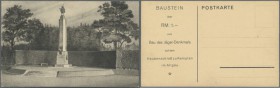 Kempten, Jäger-Denkmal, 1.- RM, o. D. (1925 - 1930), ungebrauchte querformartige einfarbige AK 137 x 86 mm, Erh. I-