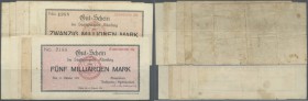 Altensteig, Stadtgemeinde, 100, 500 Tsd., 1 Mio. Mark, 8.8.1923, 5, 10, 20, 50 Mio. Mark, 12.9.1923, 100, 500 Mio., 1, 5 Mrd. Mark, 11.10.1923, Erh. I...