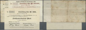 Balingen, Oberamtssparkasse und Gewerbebank, in Verkehr gegeben durch die Gewerbebank, 200 Tsd. Mark, 8.8. - 31.8., verlängert bis 30.9.1923, Erh. IV,...