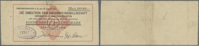 Friedrichshafen, Zahnradfabrik, 100 Tsd. Mark, 18.8.1923, gedr. Scheck auf Disconto-Gesellschaft, Datum mit dieser Nominale weder bei Keller noch bei ...
