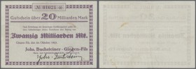 Gingen (Fils), Johs. Buchsteiner, 20 Mrd. Mark, 26.10.1923, Erh. II-