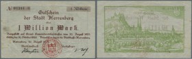 Herrenberg, Stadt, 500 Tsd., 1 Mio. Mark, 20.8.1923, 20, 50 Mrd. Mark, 3.11.1923, 100, 500 Mrd. Mark, 12.11.1923, Erh. II-III, total 6 Scheine (alle S...