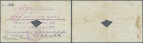 Horb, Oberamtssparkasse und Gewebebank, 1 Mio. Mark, 9.8.1923, schnittentwertet, Erh. IV