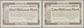 Korntal, Gemeinde, 5, 10 Mio. Mark, 12.9.1923, Erh. II, total 2 Scheine