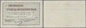 Maulbronn, Vereinsbank, 50 Mrd. Mark, 7.11.1923, Erh. II, von großer Seltenheit