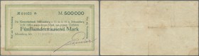 Schramberg, Gustav Maier, Buchdruckerei, 500 Tsd. Mark, 17.8.1923 (Datum gestempelt), Scheck auf Gewerbebank, Erh. III-