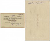 Schramberg, Gebr. Junghans AG, 1000 Mark, 29.9.1922 (Datum gestempelt), gedruckter Scheck auf Gewerbebank, Erh. II-, in keiner Literatur verzeichnet, ...