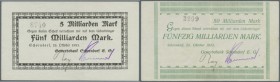 Schorndorf, Gewerbebank, 5, 20, 50 Mrd. Mark, 25.10.1923, Erh. II, total 3 Scheine