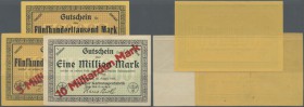 Trossingen, Trossinger Kartonagenfabrik Mich. Birk GmbH, 500 Tsd. Mark, 16.8.1923, blanko ohne KN und Unterschrift, Erh. I, 5, 10 Mrd. Mark, Überdruck...