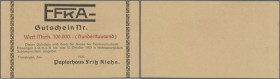 Trossingen, EFKA - Papierhaus Fritz Kiehn, 100 Tsd. Mark, o.D. - 31.10.1923, blanko ohne KN und Unterschrift, Erh. I