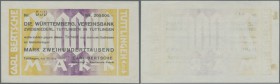 Tuttlingen, Carl Bertsche, 200 Tsd. Mark, 20.8.1923, Scheck auf Württ. Vereinsbank, mit KN, ohne Unterschrift, Erh. I-, Ausgabestelle weder bei Keller...