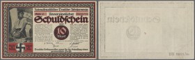 1921, München, Nationalsozialistischer Deutscher Arbeiterverein, 10 Mark, unverzinslicher Schuldschein zum Erwerb des ”Völkischen Beobachter”, 19 x 12...