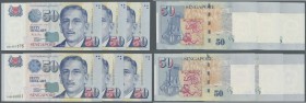 Singapore: huge set with 68 Banknotes Singapore in collectors album from 1 to 50 Dollars containing 1 Dollar ND(1976-80) misprint in used condition, a...