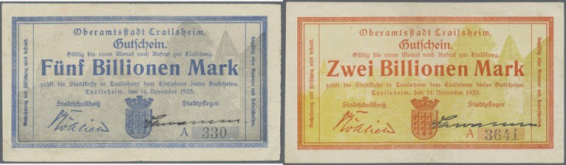 Crailsheim, Oberamtsstadt, 5 (mit und ohne KN), 20 (mit und ohne KN), 50, 100, 5...