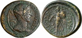 Gaius Clovius (45 v.Chr.): C. Clovius, Praefectus urbi: AE Dupondius (?), 14,20 g., 45 v. CAESAR DIC TER, Büste der Victoria r. // C CLOVI PRAEF, Mine...