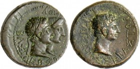 Augustus (27 v.Chr. - 14 n.Chr.): Thrakien, Rhoimetalkes I. (11 v.-12 n.): AE, 10,85 g. ΒΑΣΙΛΕΩΣ ΡΟΙΜΕΤΑΛΚΟΥ, Büsten des Rhoimetalkes und der Pythodor...