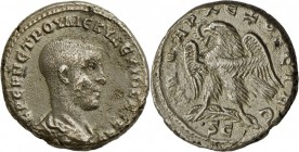 Herennius Etruscus (250 - 251): Syrien, Antiochia: Tetradrachme, 11.18 g, Kopf nach rechts, darunter Punkt (?) / Adler auf Zweig, Prieur 628(?). gutes...