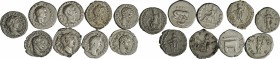 Lot 9 Denare 1-3. Jh.: Vespasian, Domitian (Wölfin), Hadrian, Antoninus Pius, 3x Septimius Severus, 2x Elagabal. um sehr schön.
