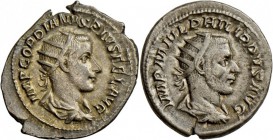 Lot, 15 Antoniniane Gordian III./Philippus, verschiedene Rückseiten, alle um ss.