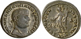 Lot: 4 frühe Folles. Diocletian, Constantius Chlorus, 2x Maximinianus (1x als Caesar), alle Münzstätte Alexandria mit XXI im Feld, alle Genio Populi R...