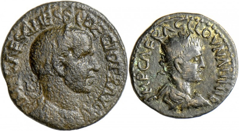 Pisidien, Antiochia: Lot 14 Münzen: 12 Kolonialbronzen mit Rs. Legionsadler, ver...