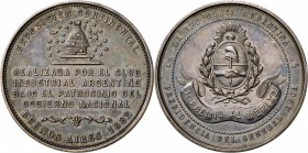 Argentinien: BUENOS AIRES Lot mit 5 Stücken 1882: Silber- und Bronzemedaille (1. und 2. Preis) von Grande, zur Internationalen Weltausstellung, beide ...