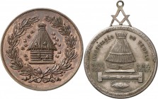 Argentinien: Lot 2 Stück, BUENOS AIRES: Kupfermedaille 1893, zur Weltausstellung, 40 mm, 31.8 g, sowie Brasilien, Rio de Janeiro: Silbermedaille 1956,...