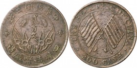 China: Republik, Szechuan: 200 Cash 1913 (Jahr 2).