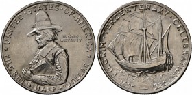 Vereinigte Staaten von Amerika: 1/2 Dollar 1920, Pilgrim Tercentenary, KM 147.2., vorzüglich.