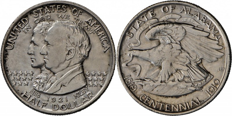 Vereinigte Staaten von Amerika: 1/2 Dollar 1921, Alabama Centennial, KM 148.2, R...
