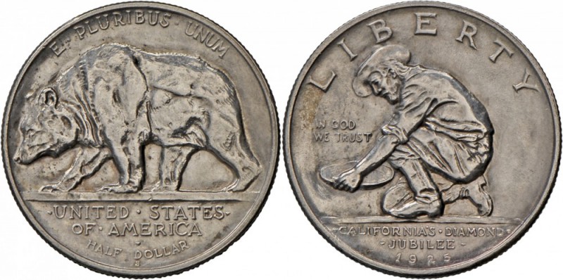 Vereinigte Staaten von Amerika: 1/2 Dollar 1925, California Diamond Jubilee, KM ...