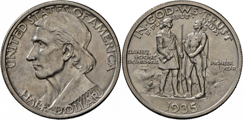 Vereinigte Staaten von Amerika: 1/2 Dollar 1935, Daniel Boone Bicentennial, KM 1...