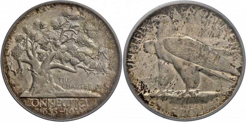 Vereinigte Staaten von Amerika: CONNECTICUT TERCENTENARY: ½ $ 1935, nur 25.018 E...
