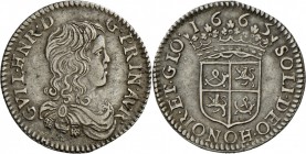 Frankreich: ORANGE: Wilhelm Heinrich von Nassau (1650-1702): 1/12 Ecu 1665 a la meche longue. Cammarano 310 . ss.