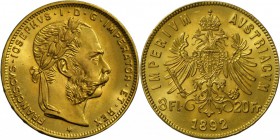Österreich: Set 2 Goldmünzen: 4 und 8 Florin 1892, beide um st.