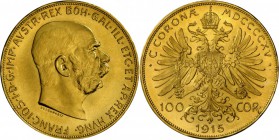 Österreich: Franz Joseph I. (1848-1916): 100 Kronen 1915 (NP).