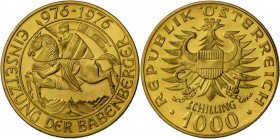 Österreich: 1000 Schilling 1976, Babenberger, 13.5 g/900er, fast st.