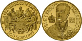 Österreich: 500 ÖS 1994 (8 g fein), Kaiser Franz I. und der Wiener Kongress. in Originaletui.