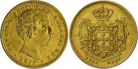 Portugal: Petro V. 1853-1861: 2000 Reis 1857, 3,52 g, Friedberg 148, sehr schön-vorzüglich.