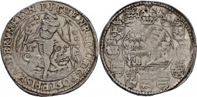 Braunschweig-Wolfenbüttel, Heinrich Julius (1589-1613): Taler 1595, Goslar, ”Rebellentaler Welter 627, Dav. 9088. gereinigt, schön-sehr schön.