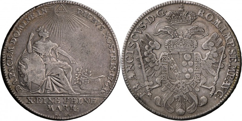 Nürnberg: Konventionstaler 1761, mit Titel von Franz I. Dav. 2487, Kellner 339. ...