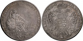 Nürnberg: Konventionstaler 1761, mit Titel von Franz I. Dav. 2487, Kellner 339. sehr schön.