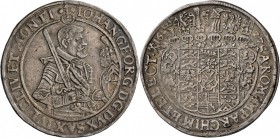 SACHSEN, ALBERTINISCHE LINIE, Johann Georg I. (1611-1656): Reichstaler 1627 HI, Dresden. Dav. 7601, Schnee 845. sehr schön.