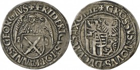 Sachsen, Friedrich, Johann und Georg 1507-1525: Engelsgroschen (Schreckenberger) o. J., 4,6 g, sehr schön-vorzüglich.