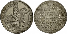 Sachsen, Johann Georg II. 1656-1680: 1/4 Taler 1657, Dresden, Vikariat, 7,09 g, Claus/Kahnt 497, Slg. Merseburger 1156, gereinigt, sehr schön.