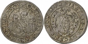 Sachsen-Albertinische Linie, Christian II. und seine Brüder unter (1591-1601): 1/2 Taler 1600 HB, Dresden. Keilitz/Kahnt 198, Kohl 94. Rand bearbeitet...