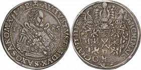Sachsen-Kurlinie ab 1547, August (1553-1586): Taler 1585 HB, Dresden. Schnee 725. Dav. 9798.