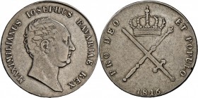 Bayern: Maximilian I. Joseph (1806-1825): 2x Kronentaler 1816 und 1817, Rf., beide um ss.