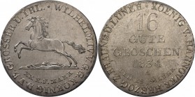 Hannover: Wilhelm IV. (1830-1837): 16 Gute Groschen 1834 A, Mmz. W. AKS 66. PCGS grading AU.