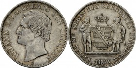 Sachsen: Lot 4 Münzen: Johann (1854-1873): Ausbeutetaler 1866 B, 1867 B je mit Variante des ”B”. AKS 135. Kahnt 471,. sehr schön und besser.